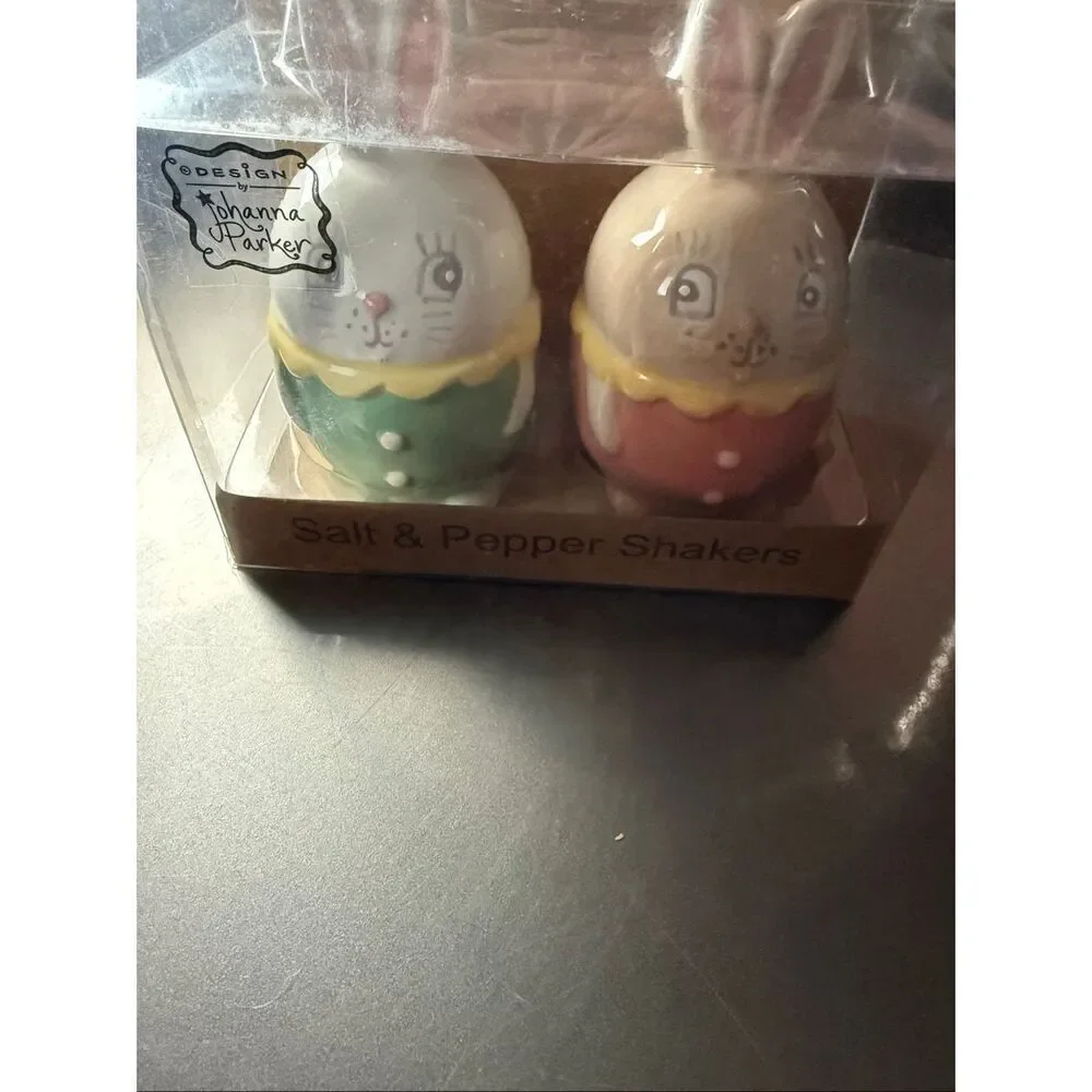 Johanna Parker Transpac Easter Bunny Egg Salt & Pepper Shakers